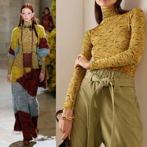 Ulla Johnson Yellow Patterned Blouse